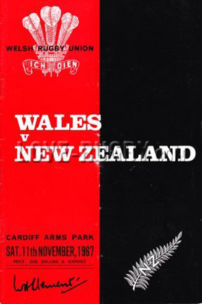 1967 Wales v New Zealand  Rugby Programme